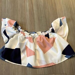 SHEIN Multicolor Geometric Kids Top